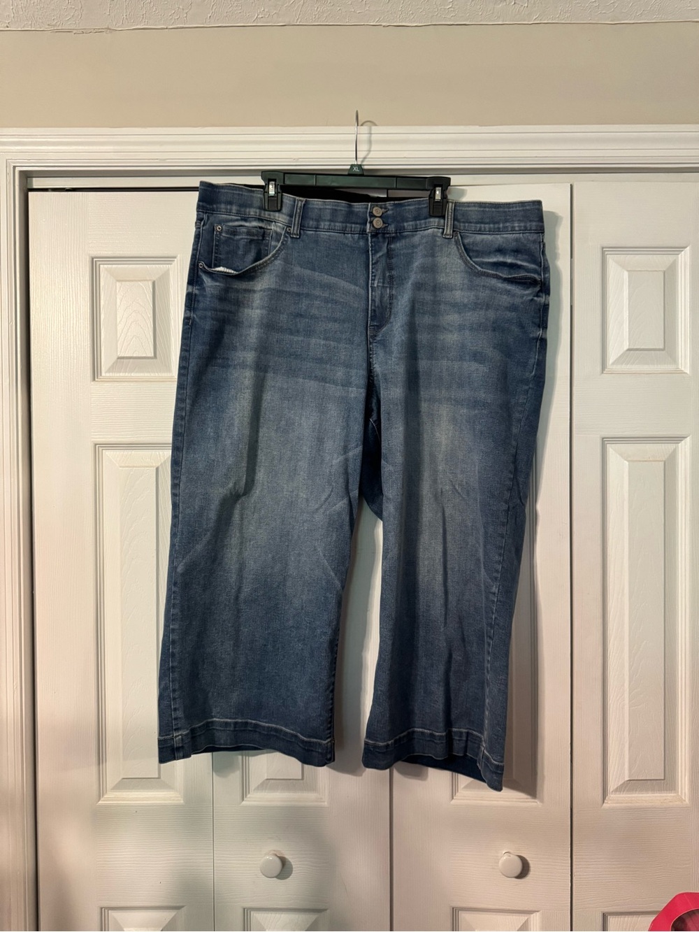 Terra & Sky Faded Blue Capri Jeans